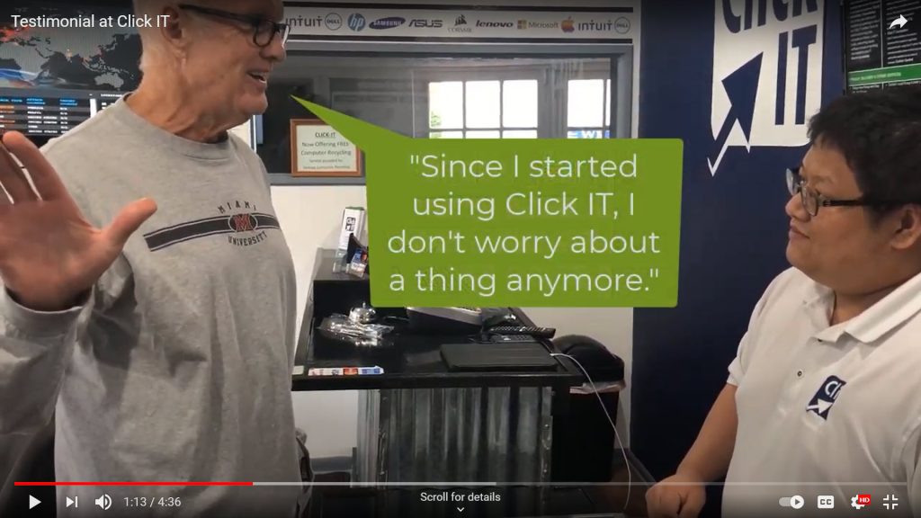 Testimonial at Click IT
